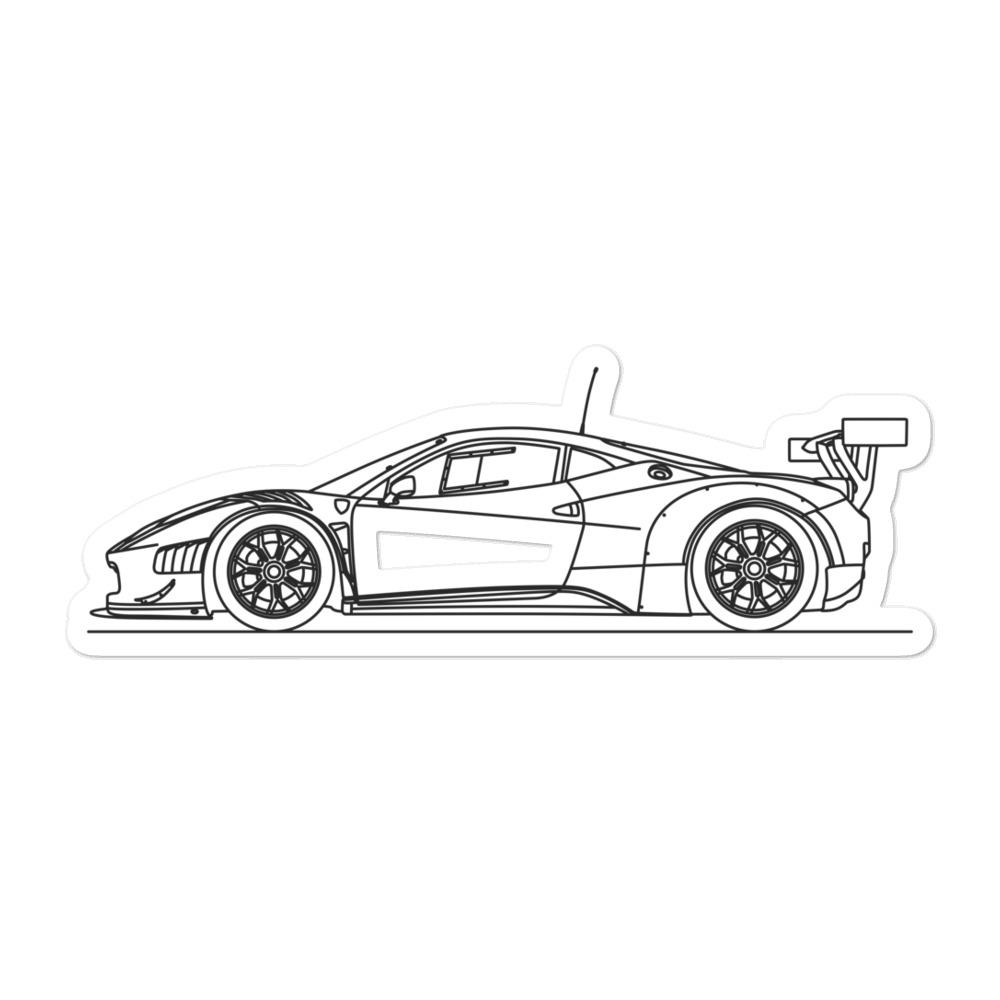 Ferrari 458 GT3 Outline sticker on display