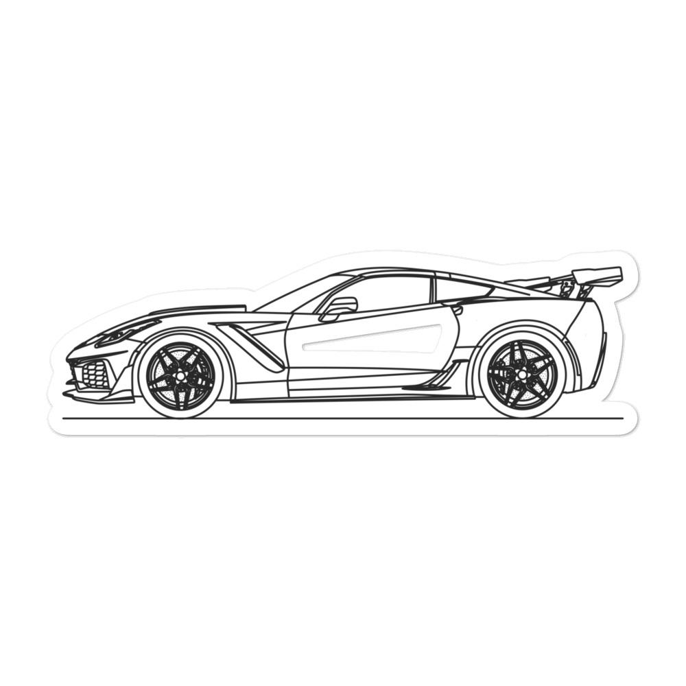 Chevrolet Corvette C7 ZR1 Outline sticker design