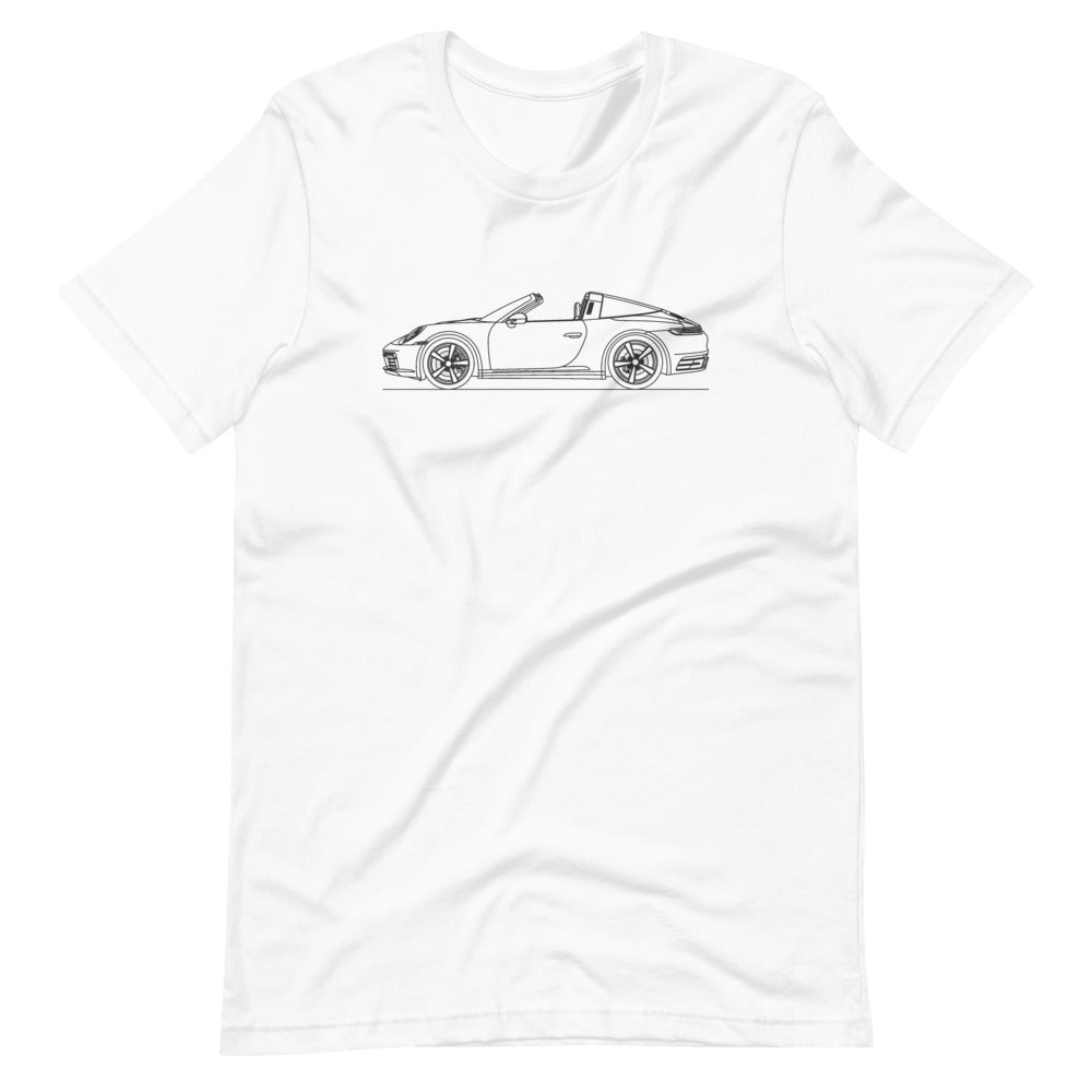 Porsche 911 992 Targa 4 T-shirt White