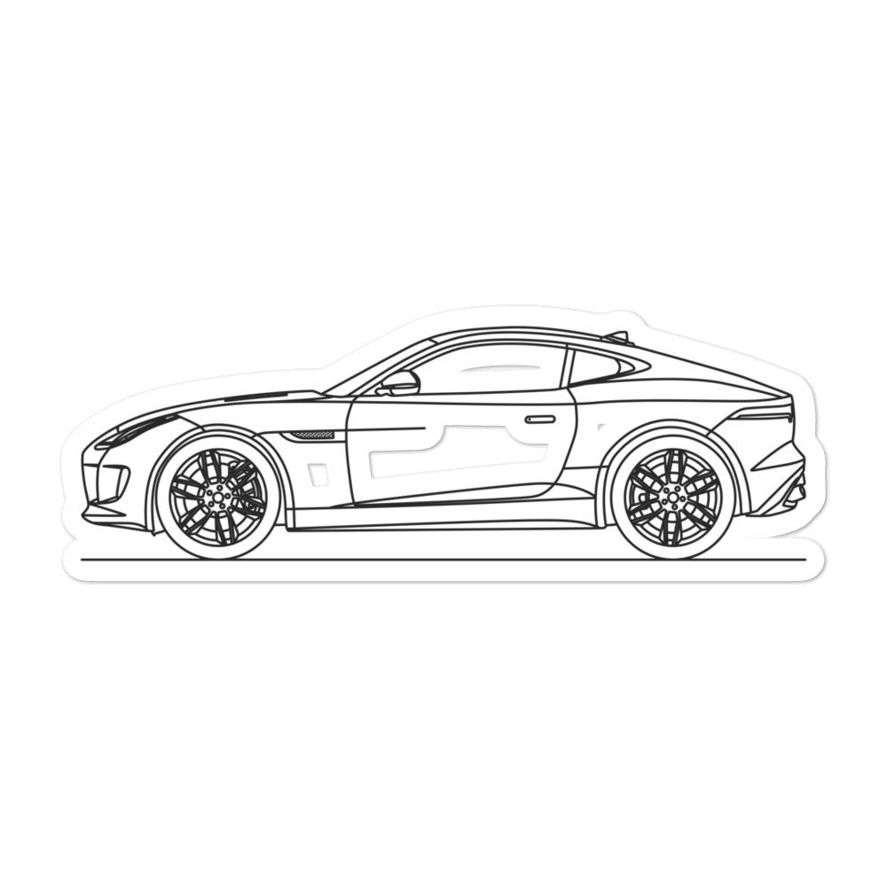 Jaguar F-Type R Silhouette sticker on wall