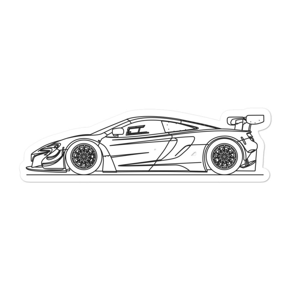 McLaren 650S GT3 Outline sticker on wall