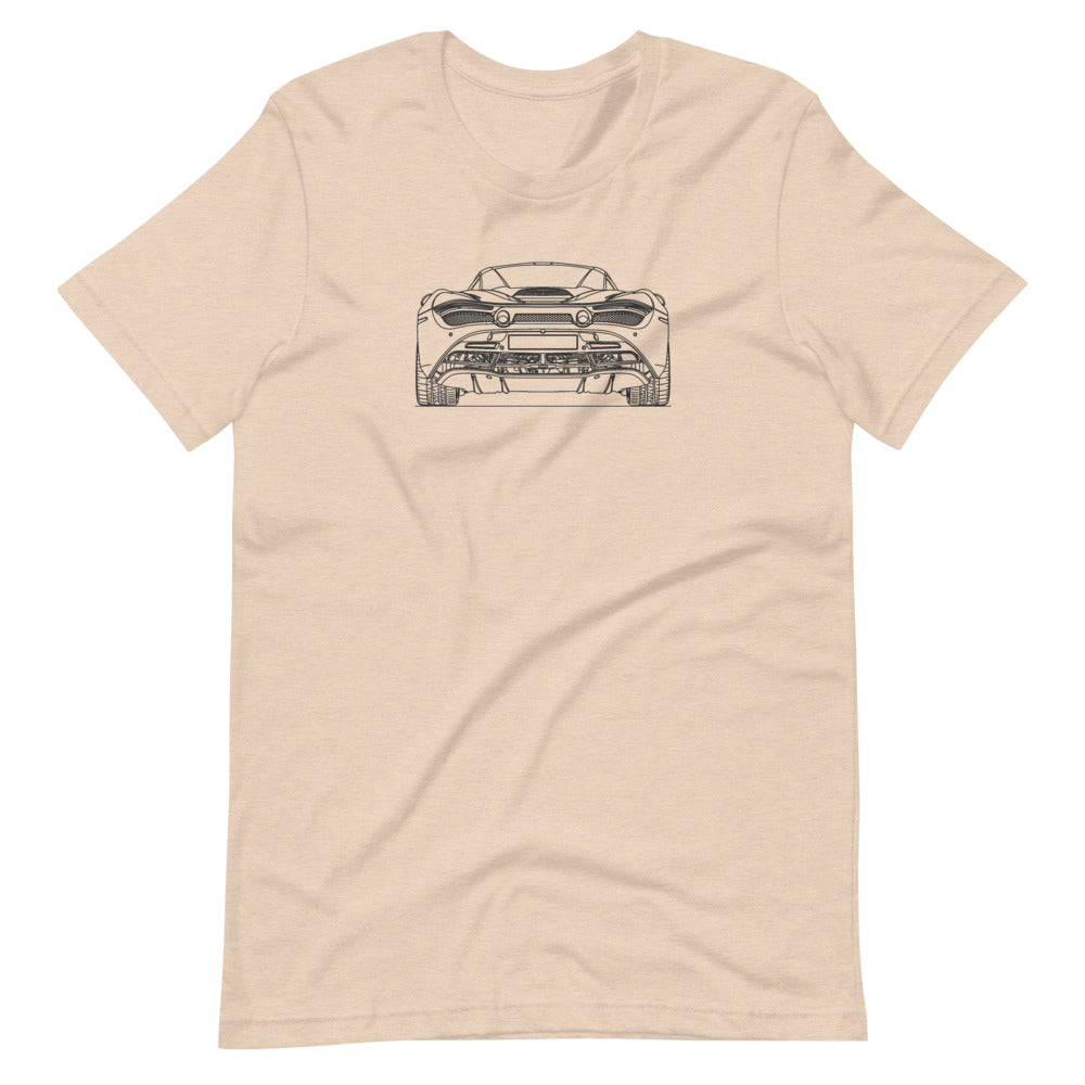 McLaren 720S rear t-shirt design displayed.