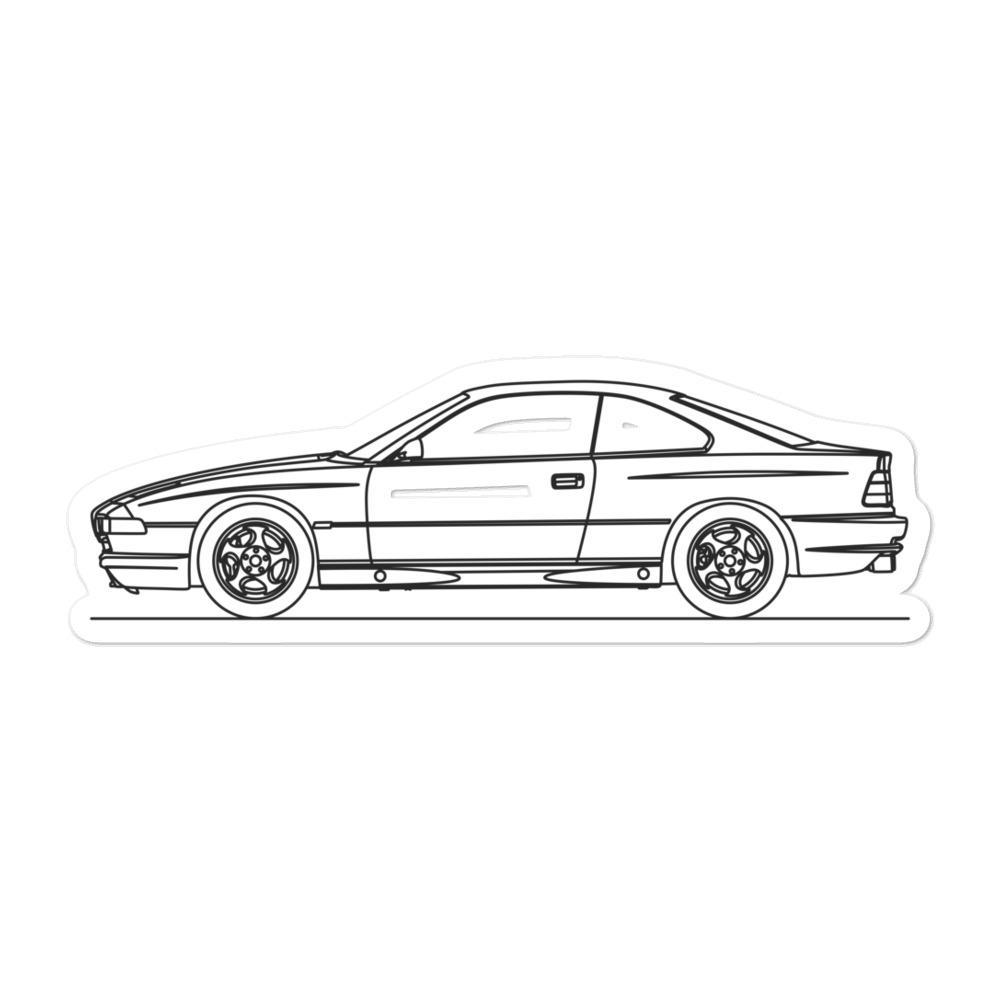 BMW E31 850CSi outline sticker on a surface
