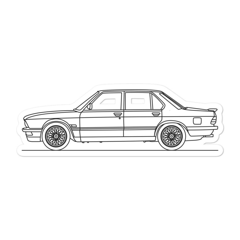 BMW E28 M5 Silhouette sticker on laptop