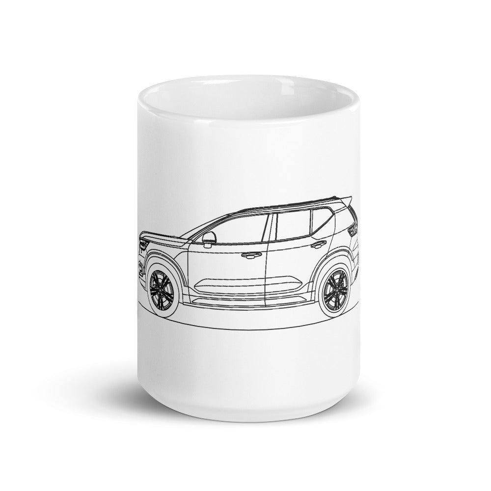 Volvo XC40 mug displayed on a table
