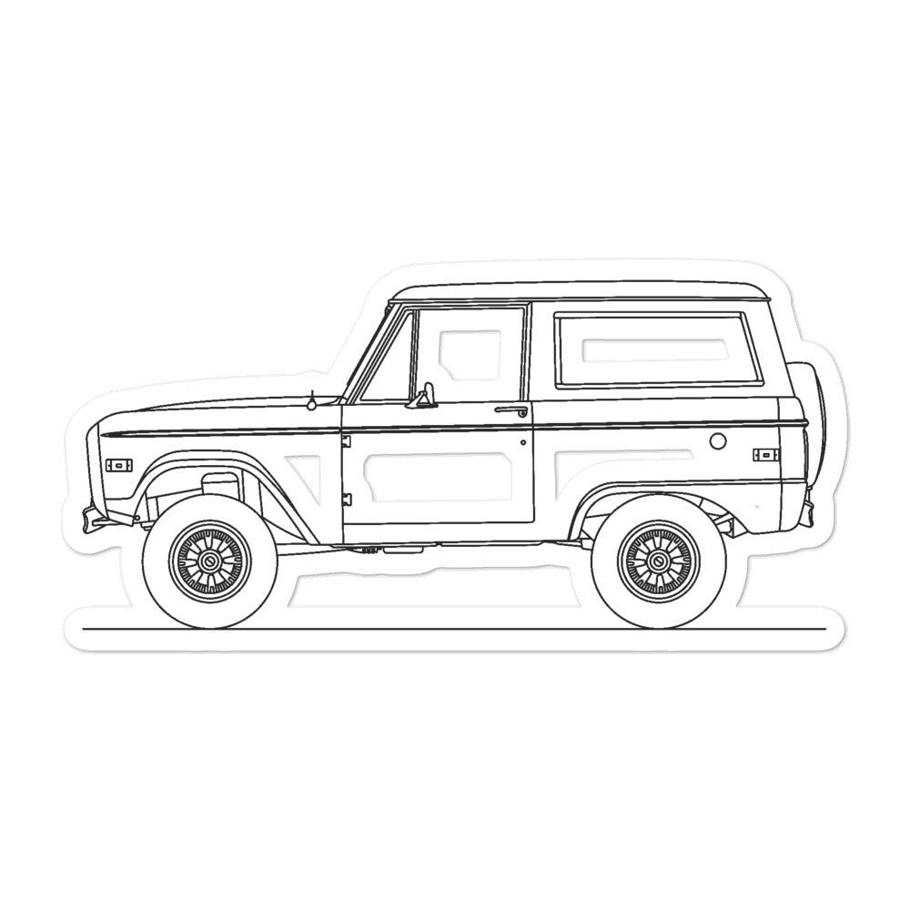 Ford Bronco 1st Gen Outline sticker design