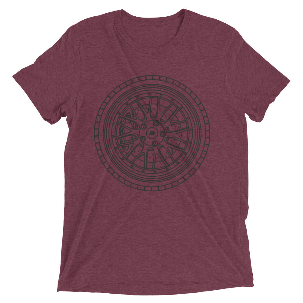 bb-lm-wheel-t-shirt design on a colorful t-shirt