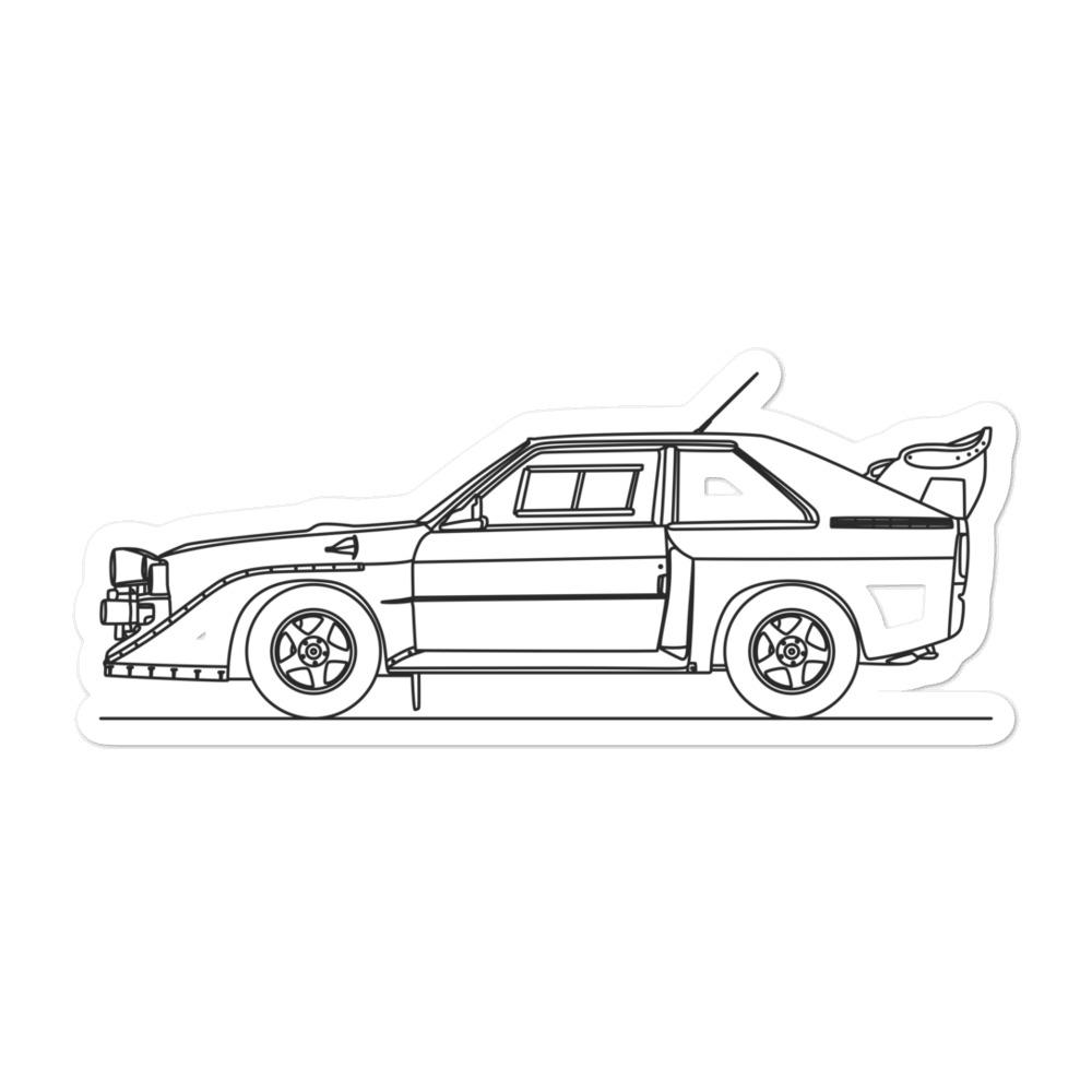 Audi Quattro Sport S1 E2 Outline sticker design