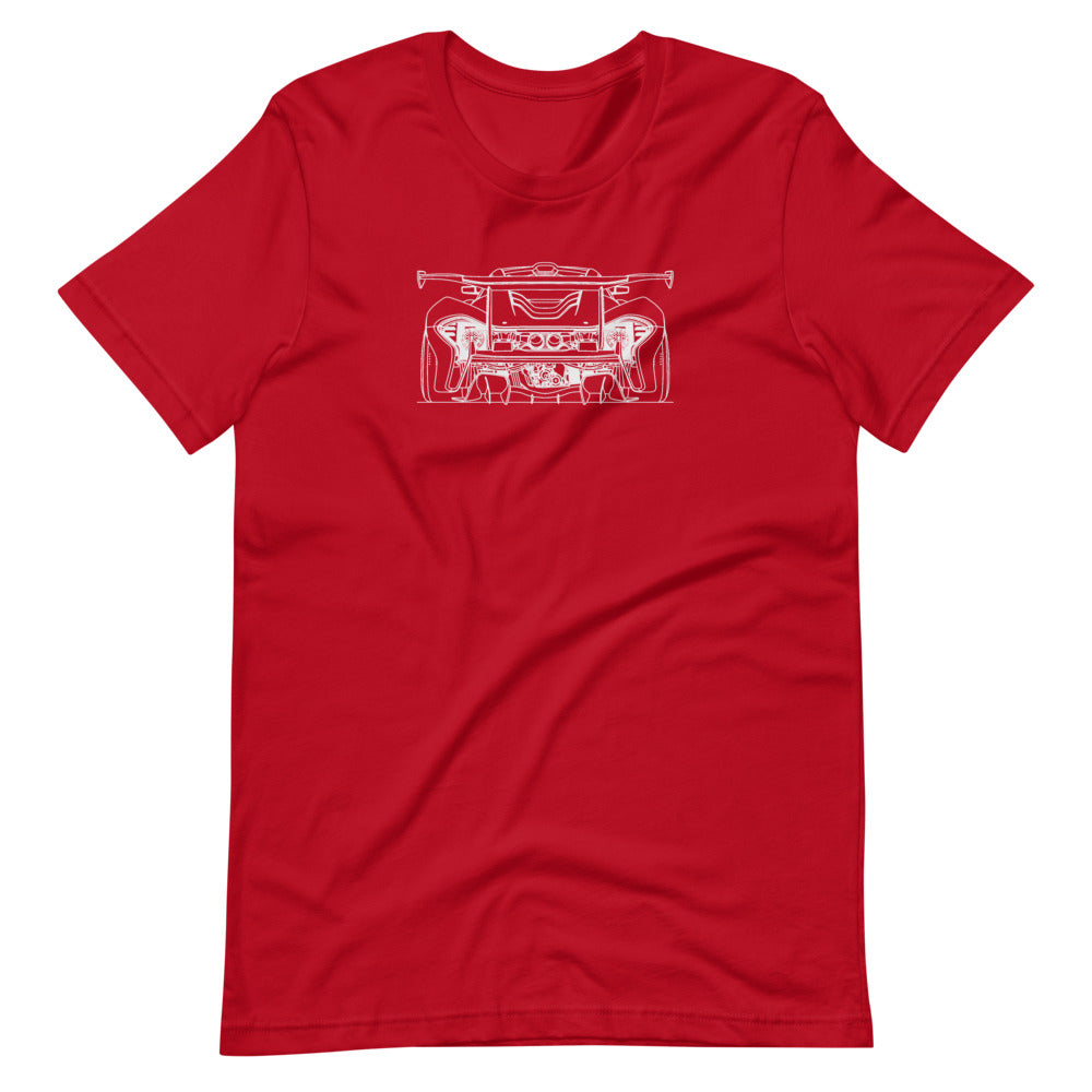 McLaren P1 GTR rear t-shirt design displayed