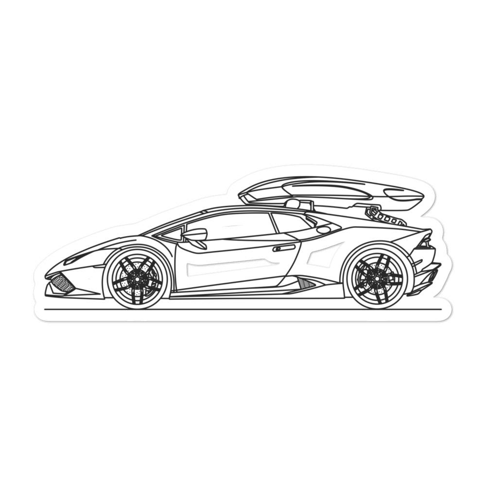 Lamborghini Huracán Outline sticker on smooth surface