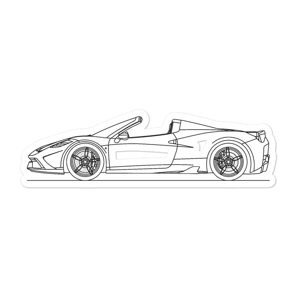 Ferrari 458 Speciale Aperta Outline sticker design