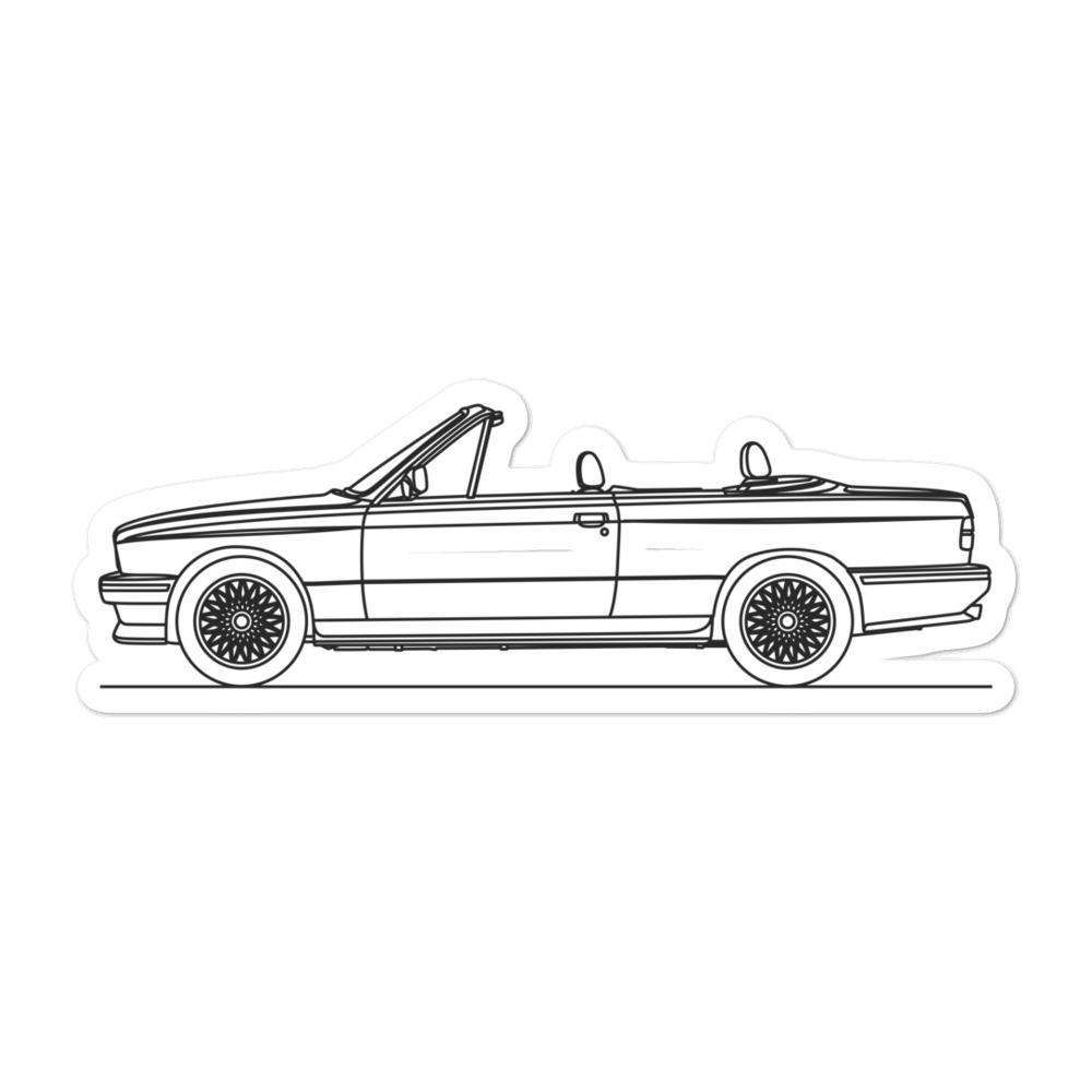 BMW E30 M3 Cabriolet Silhouette sticker design