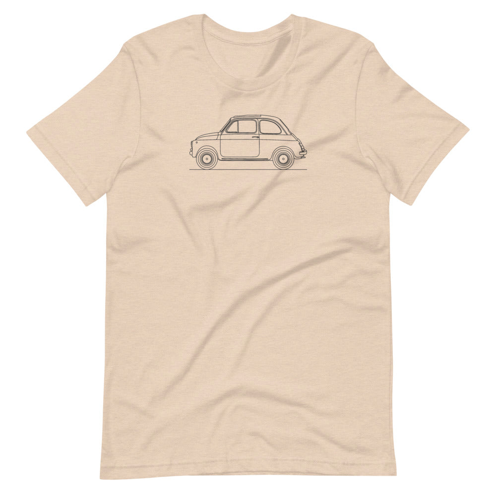 Fiat 500 classic t-shirt design displayed.
