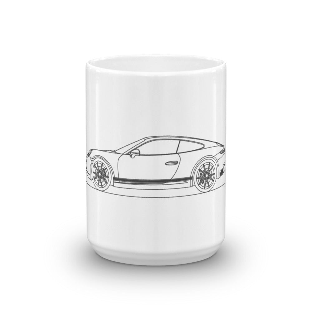 Porsche 911 mug with stylish T-stripes design