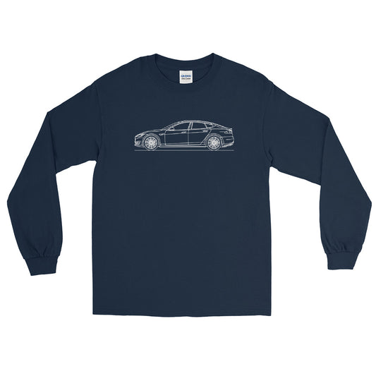 Tesla Model S long sleeve shirt design
