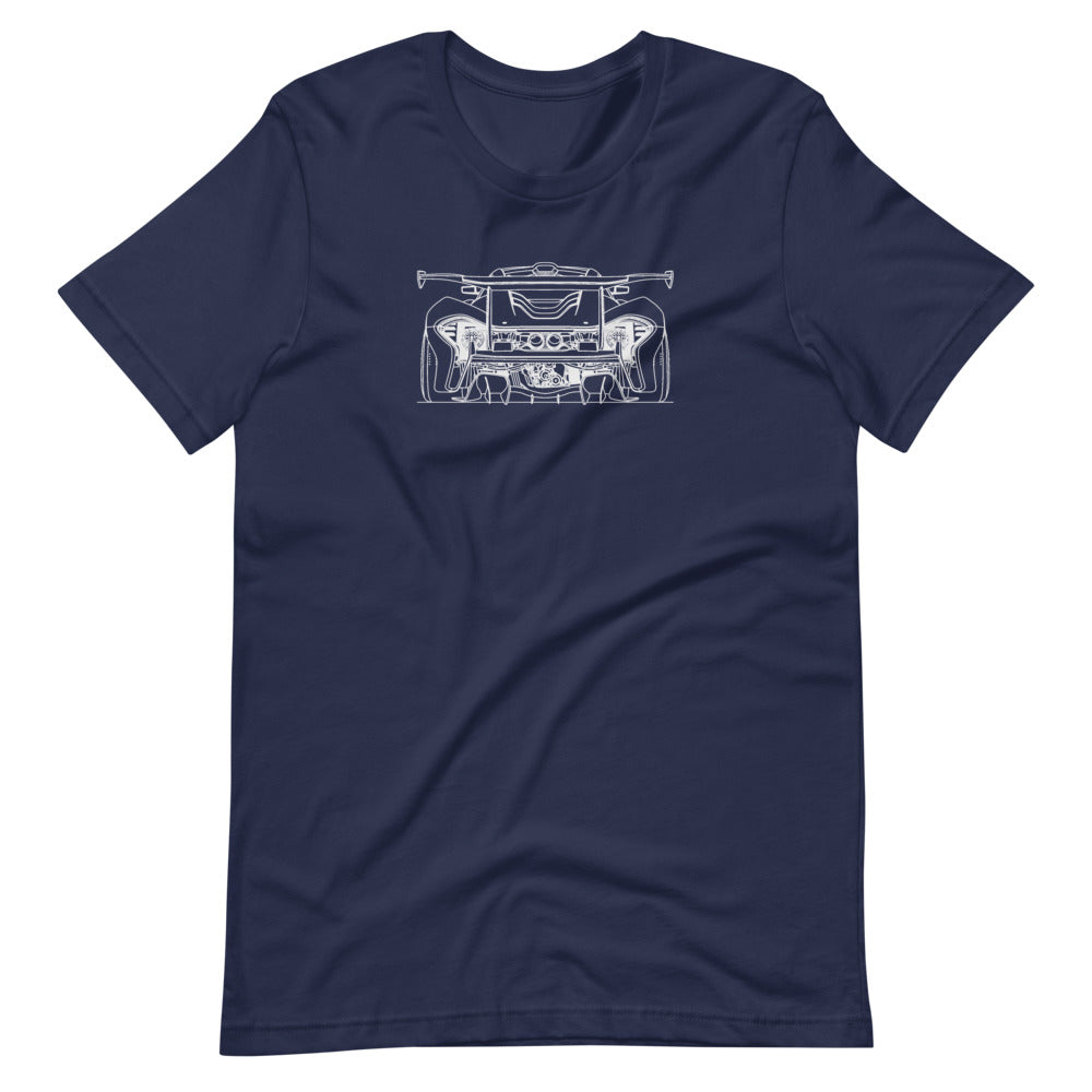 McLaren P1 GTR rear t-shirt design.