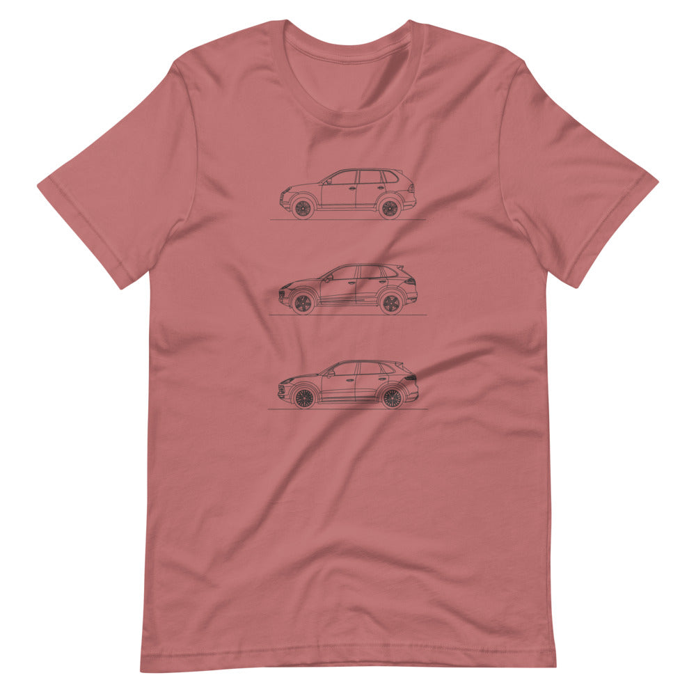 Porsche Cayenne Evolution T-shirt Mauve - Artlines Design