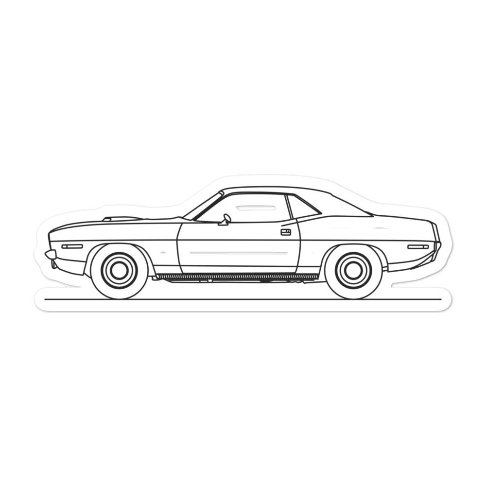 Plymouth Barracuda 2nd Gen Silhouette sticker design