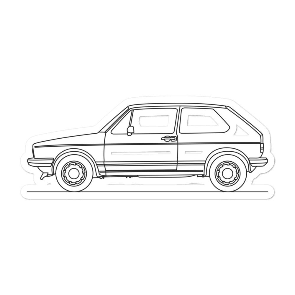 Volkswagen Golf GTI MK1 Outline sticker design