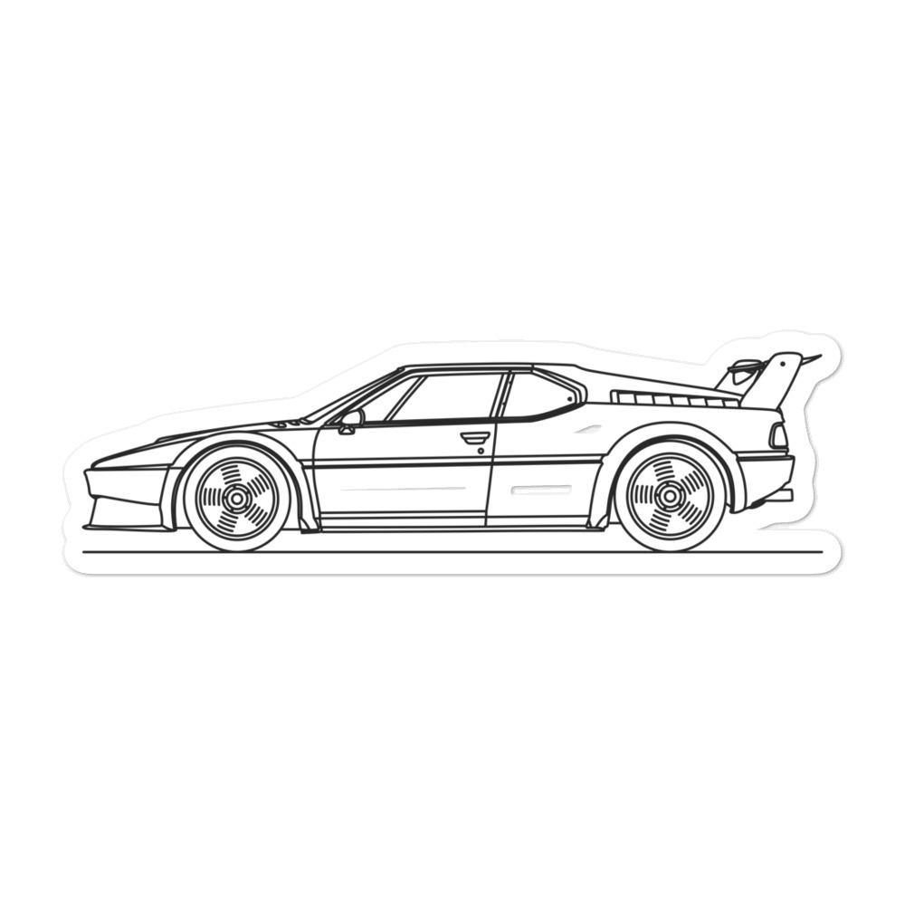 BMW E26 M1 Procar Outline sticker on display