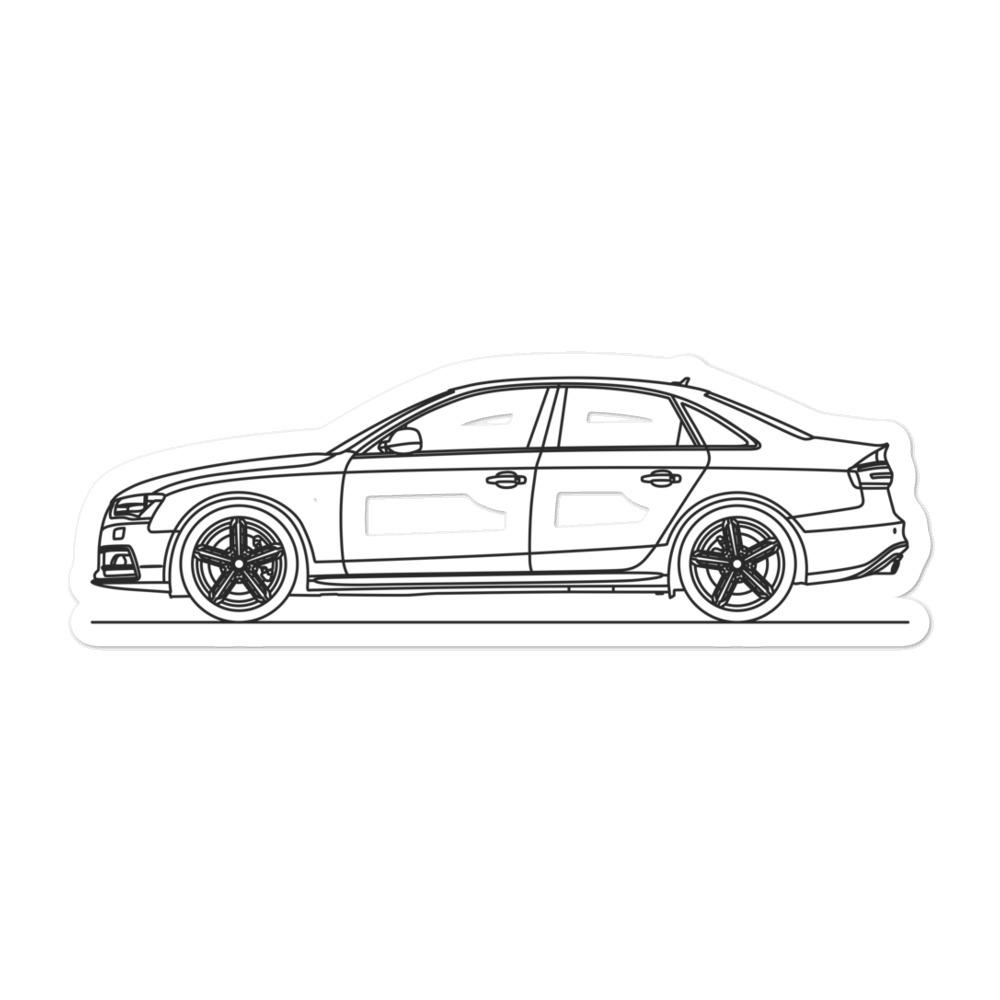Audi B8 S4 Sedan Silhouette sticker design displayed
