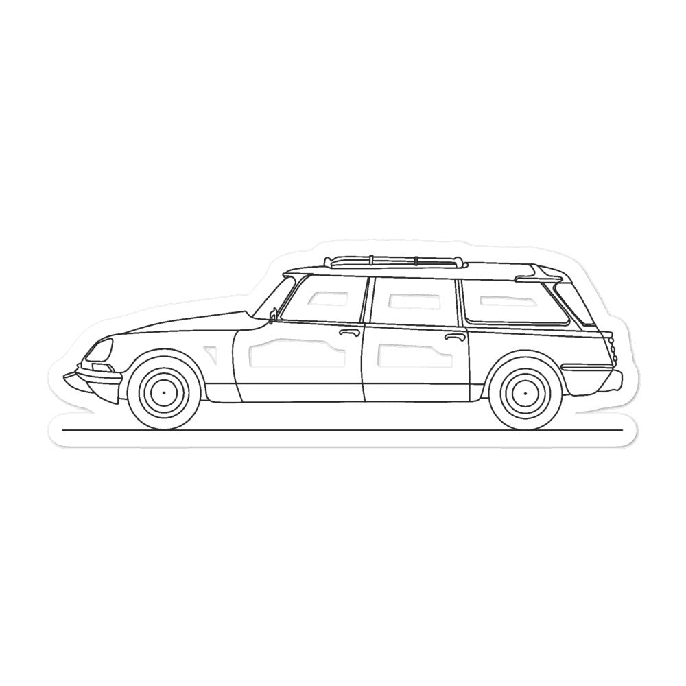 Citroën DS Break Silhouette sticker on a surface