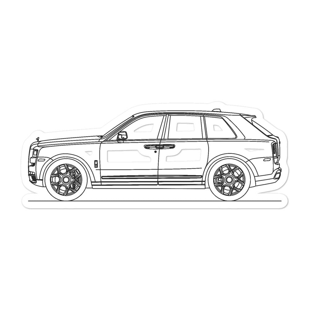 Rolls-Royce Cullinan Black Badge Outline Sticker design