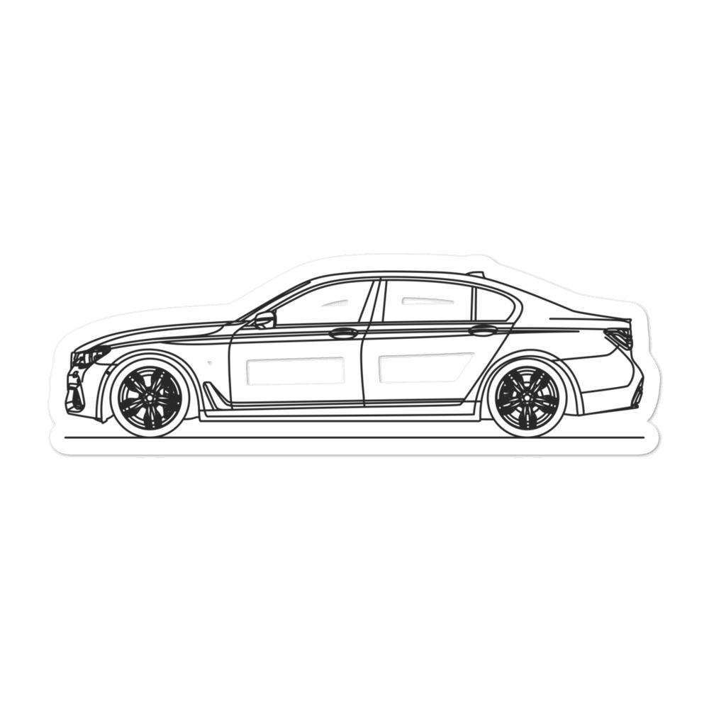 BMW G12 M760Li Silhouette sticker on wall