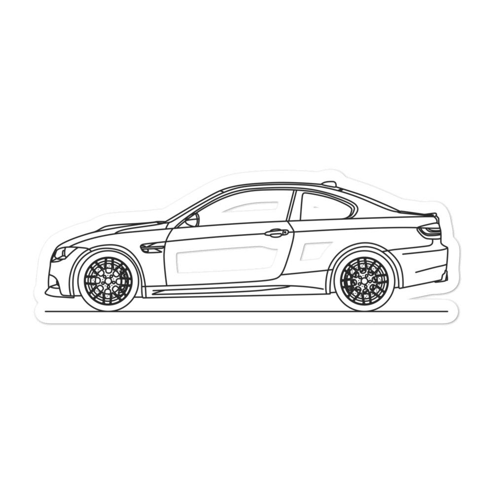 BMW E92 M3 Silhouette sticker on a surface