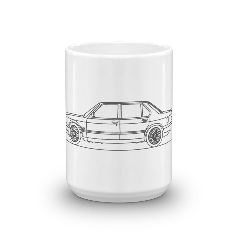 BMW E28 M5 mug on a stylish background