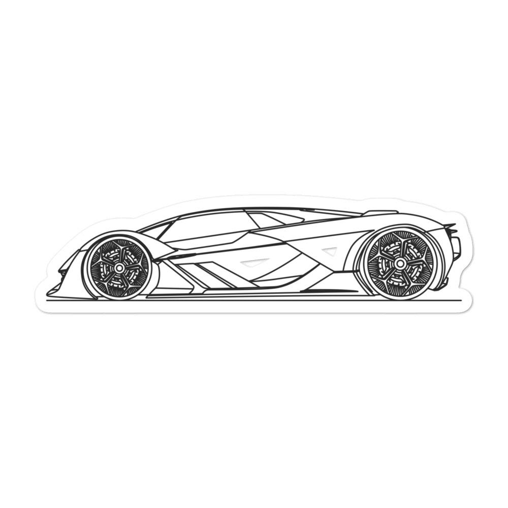 Lamborghini Terzo Millennio Silhouette sticker design