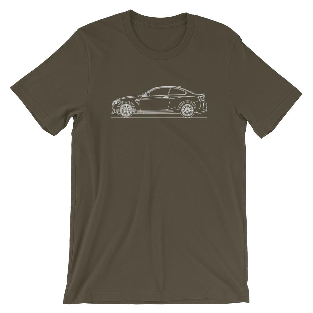BMW F87 M2 CS t-shirt design displayed