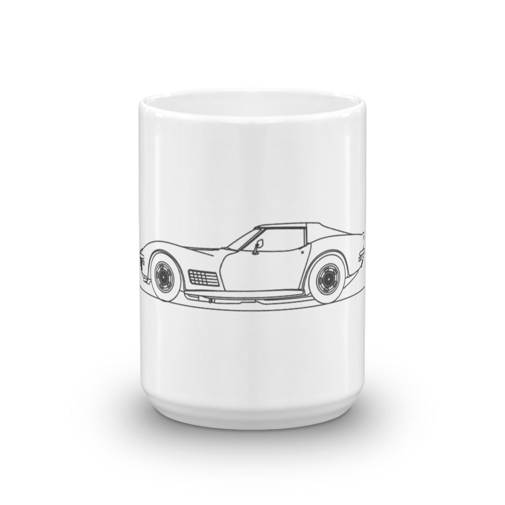 Chevrolet Corvette C3 mug against a white background