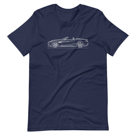 Aston Martin Vanquish S Volante silhouette T-shirt design