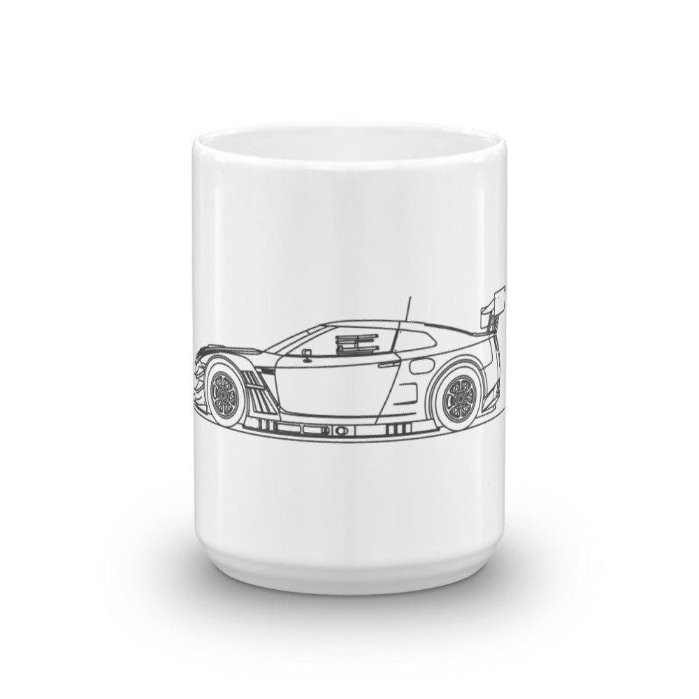 Nissan R35 GT-R GT3 mug on display