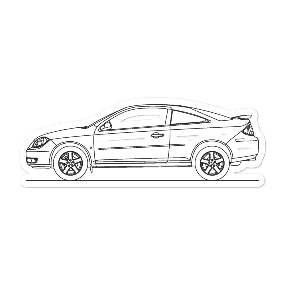 Pontiac G5 Silhouette sticker on a laptop