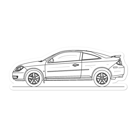 Pontiac G5 Silhouette sticker on a laptop