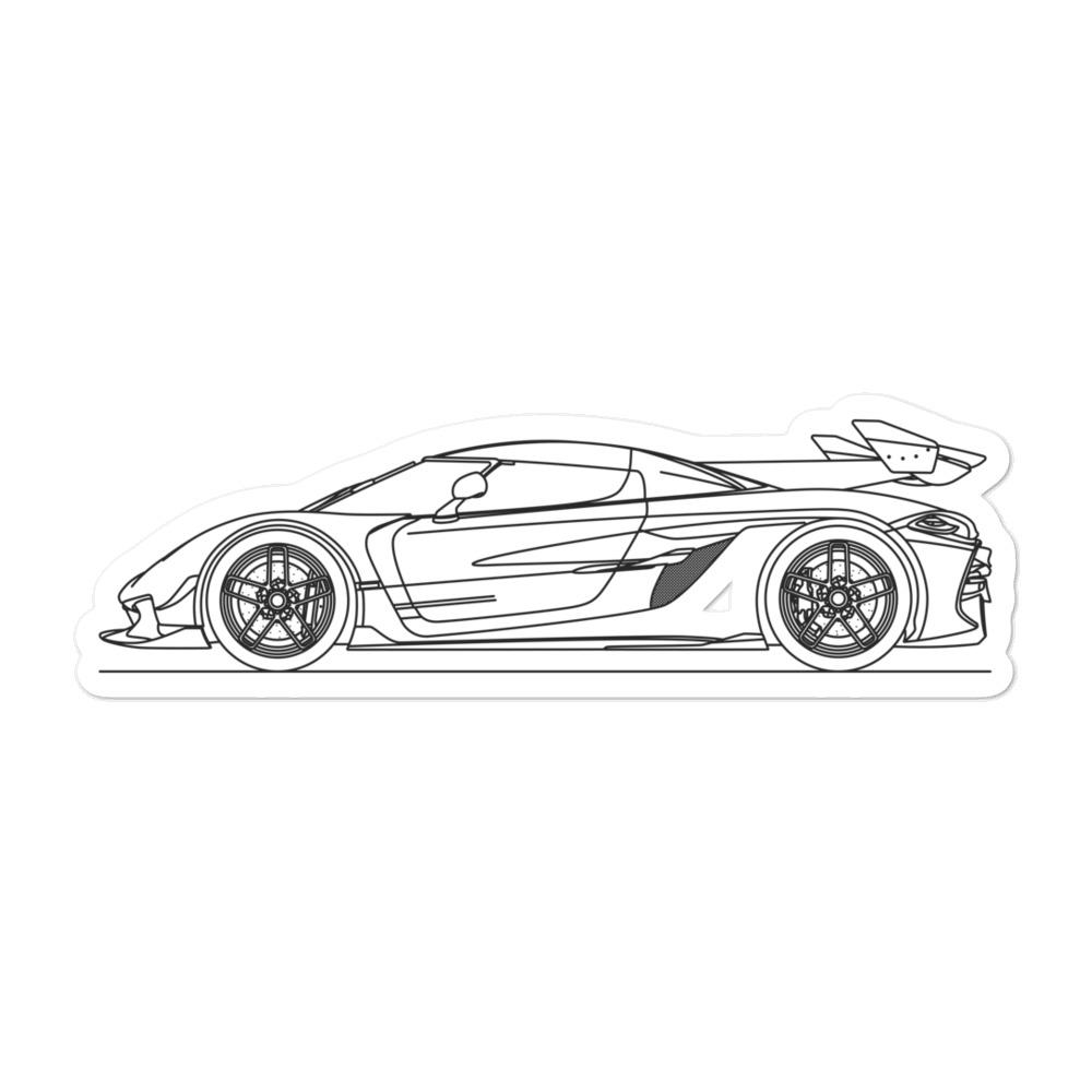 Koenigsegg Jesko Outline sticker on a surface