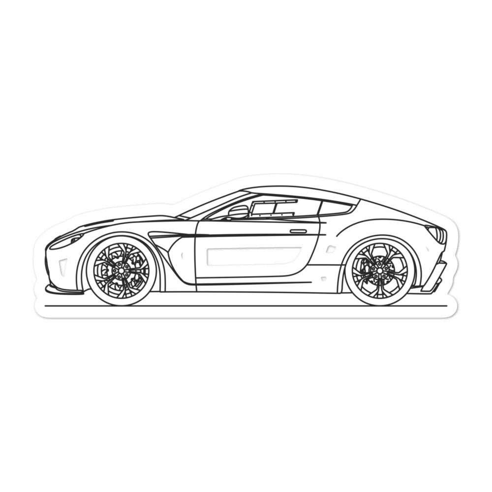 Aston Martin V12 Zagato Silhouette sticker design
