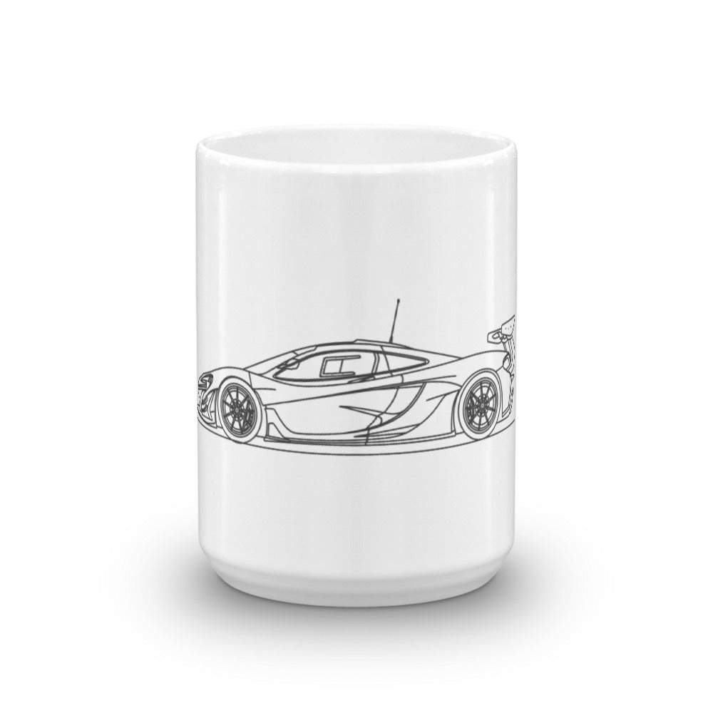 McLaren P1 GTR mug on a stylish background