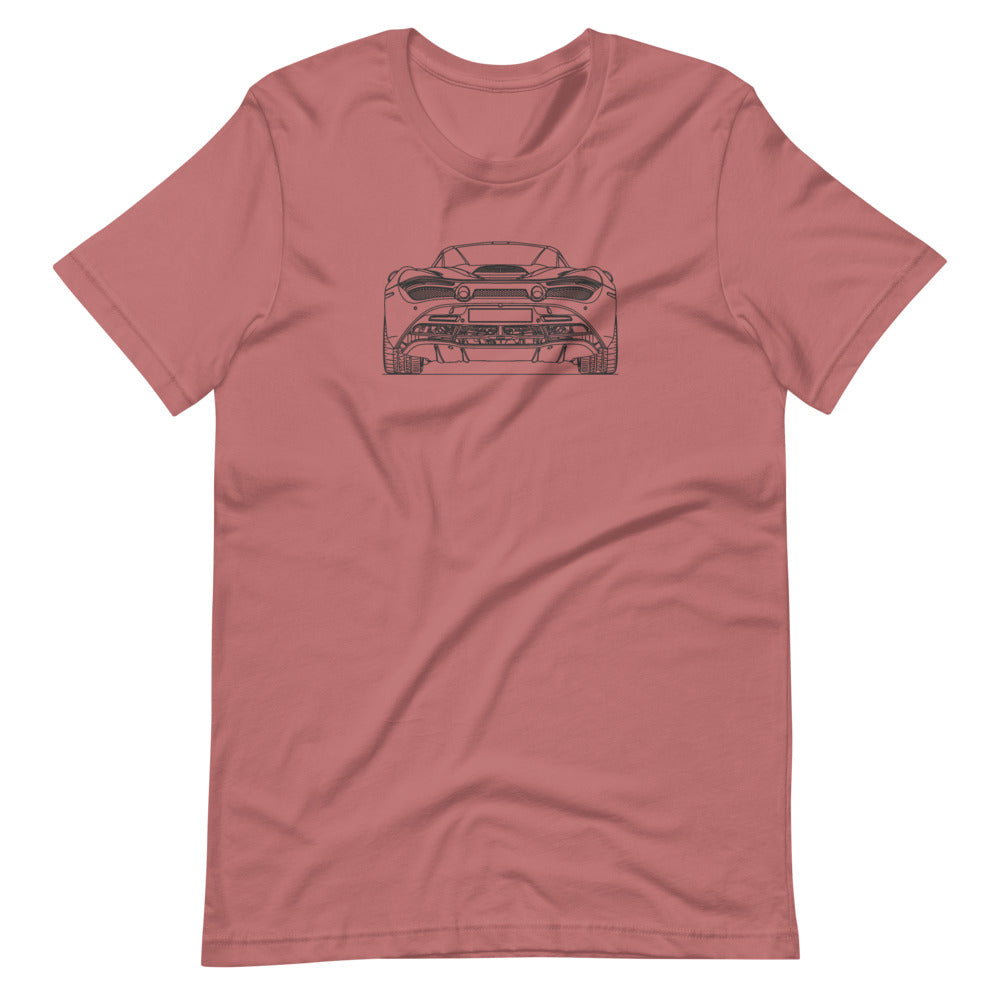 McLaren 720S rear t-shirt design displayed.