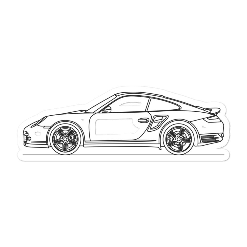 Porsche 911 997.1 Turbo Outline sticker design