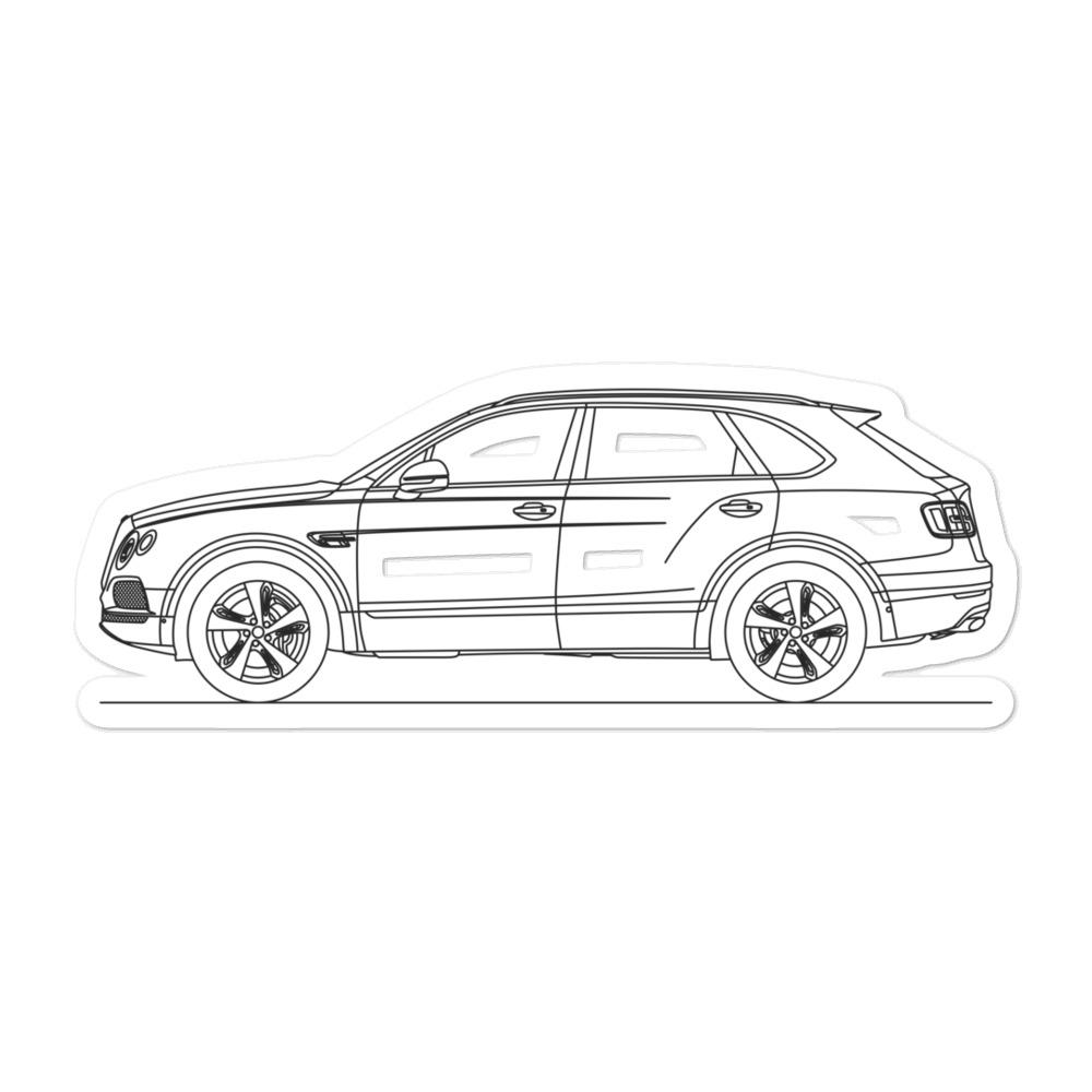 Bentley Bentayga Outline sticker on a surface