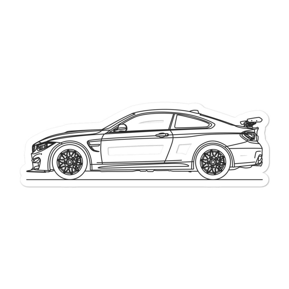 BMW F82 M4 GTS Outline sticker on garage wall