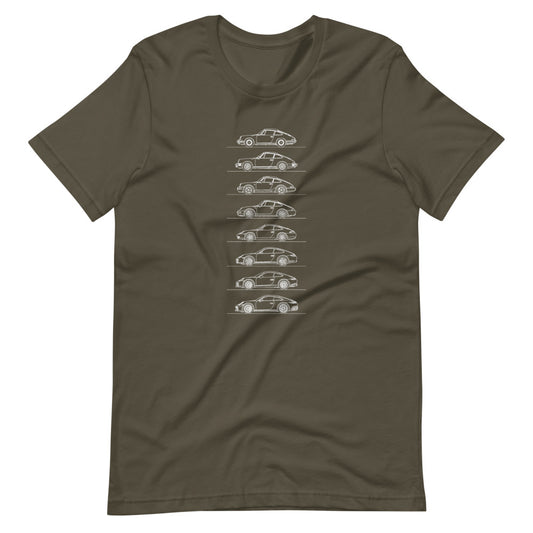 Porsche 911 Outline t-shirt with iconic silhouette