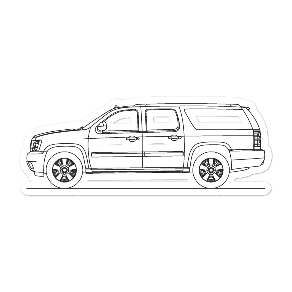 Chevrolet Suburban GMT900 Outline sticker design image