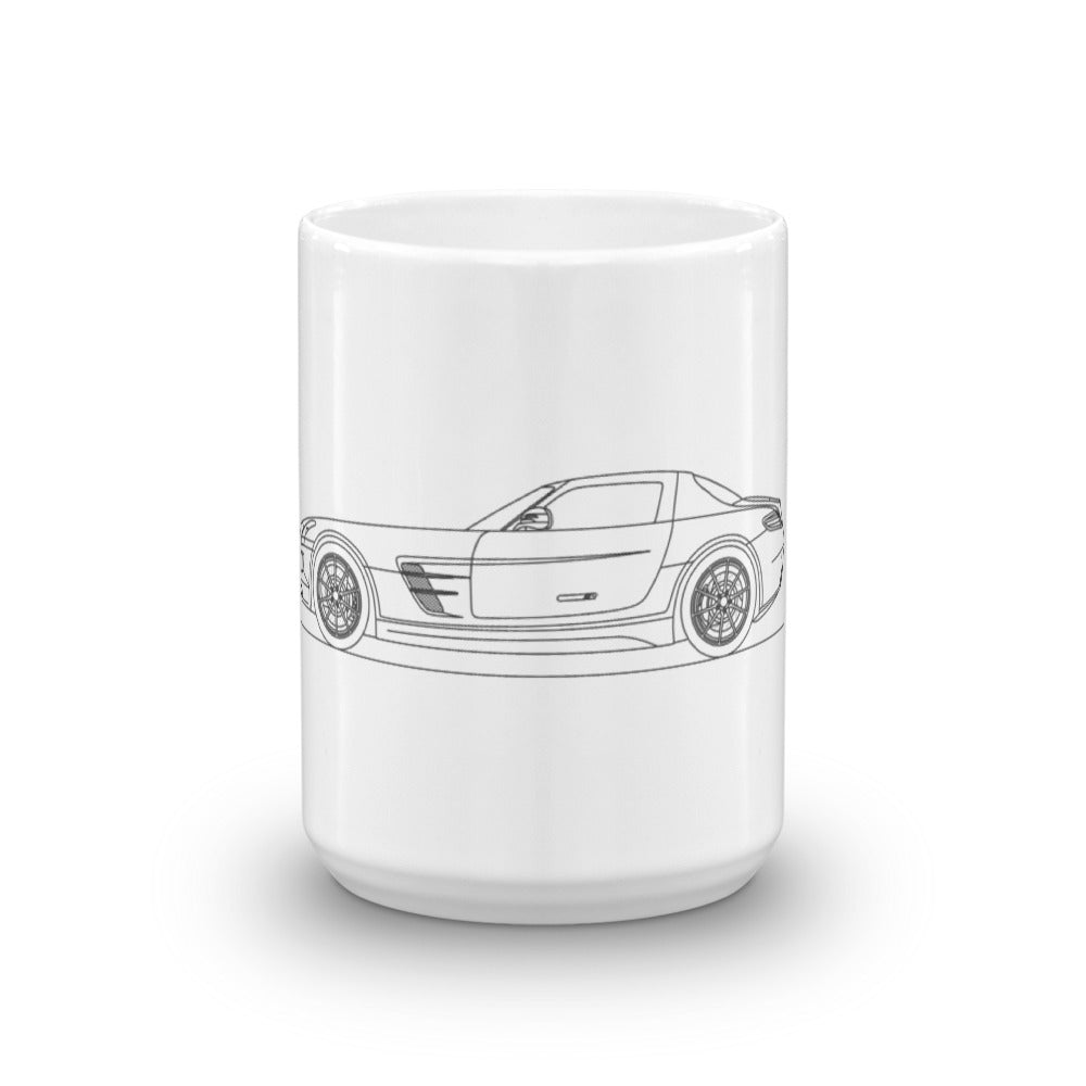 Mercedes-Benz R197 SLS AMG mug on display