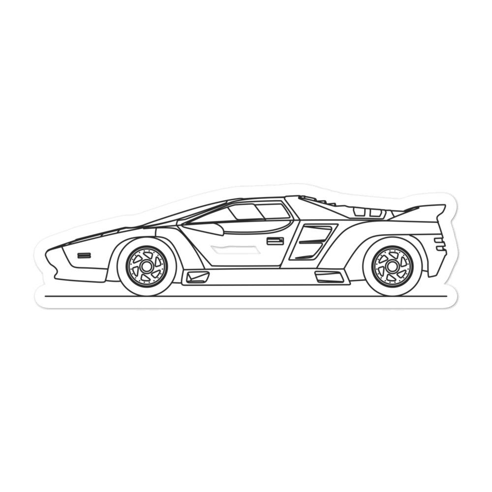 Vector W8 Outline sticker on a car surface