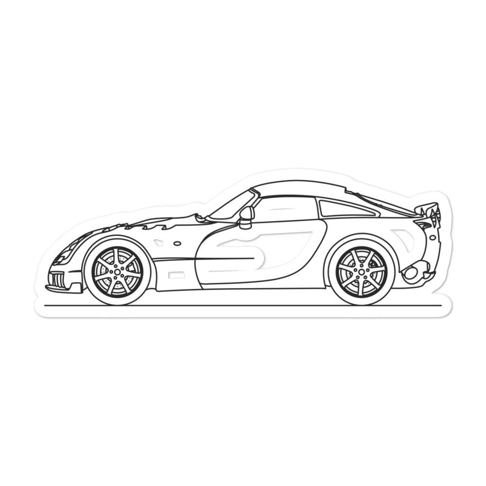 TVR Sagaris Silhouette sticker on a wall