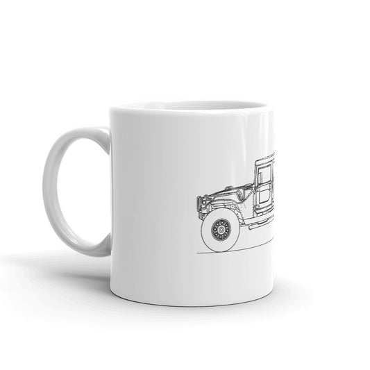 Hummer H1 wagon mug with vibrant design